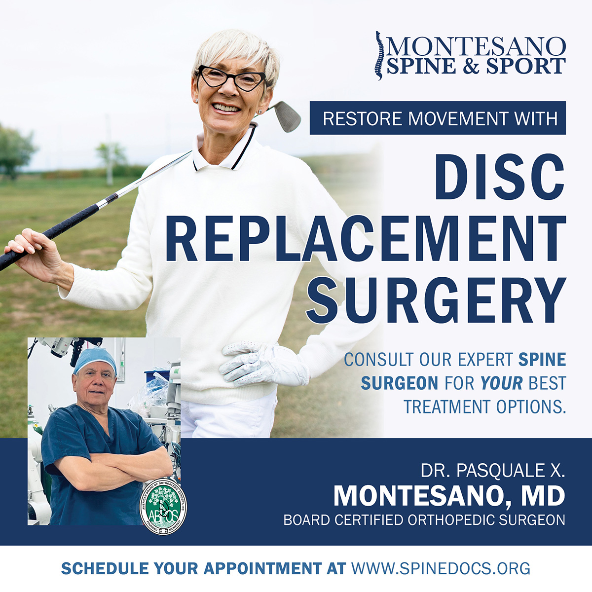 Read more about the article Restore Movement with Disc Replacement Surgery